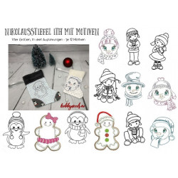 ITH Stickserie - Nikolausstiefel mit Motiven - in 4 Größen